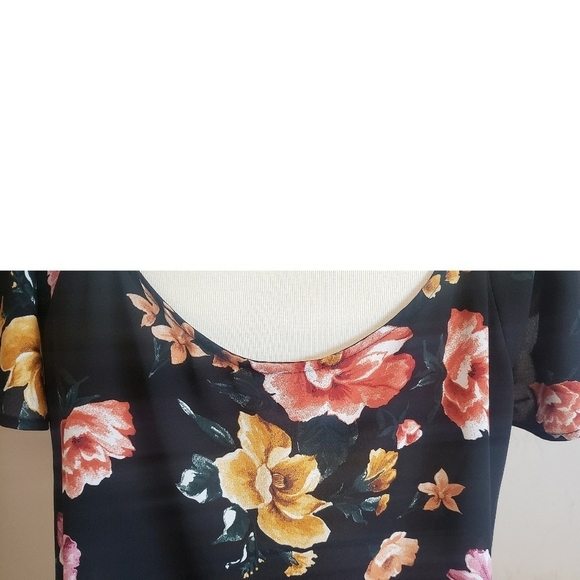 Torrid Multicolor Cold Shoulder Top Floral Plus Size 1 Blouse Casual Womens Boho - Picture 7 of 12